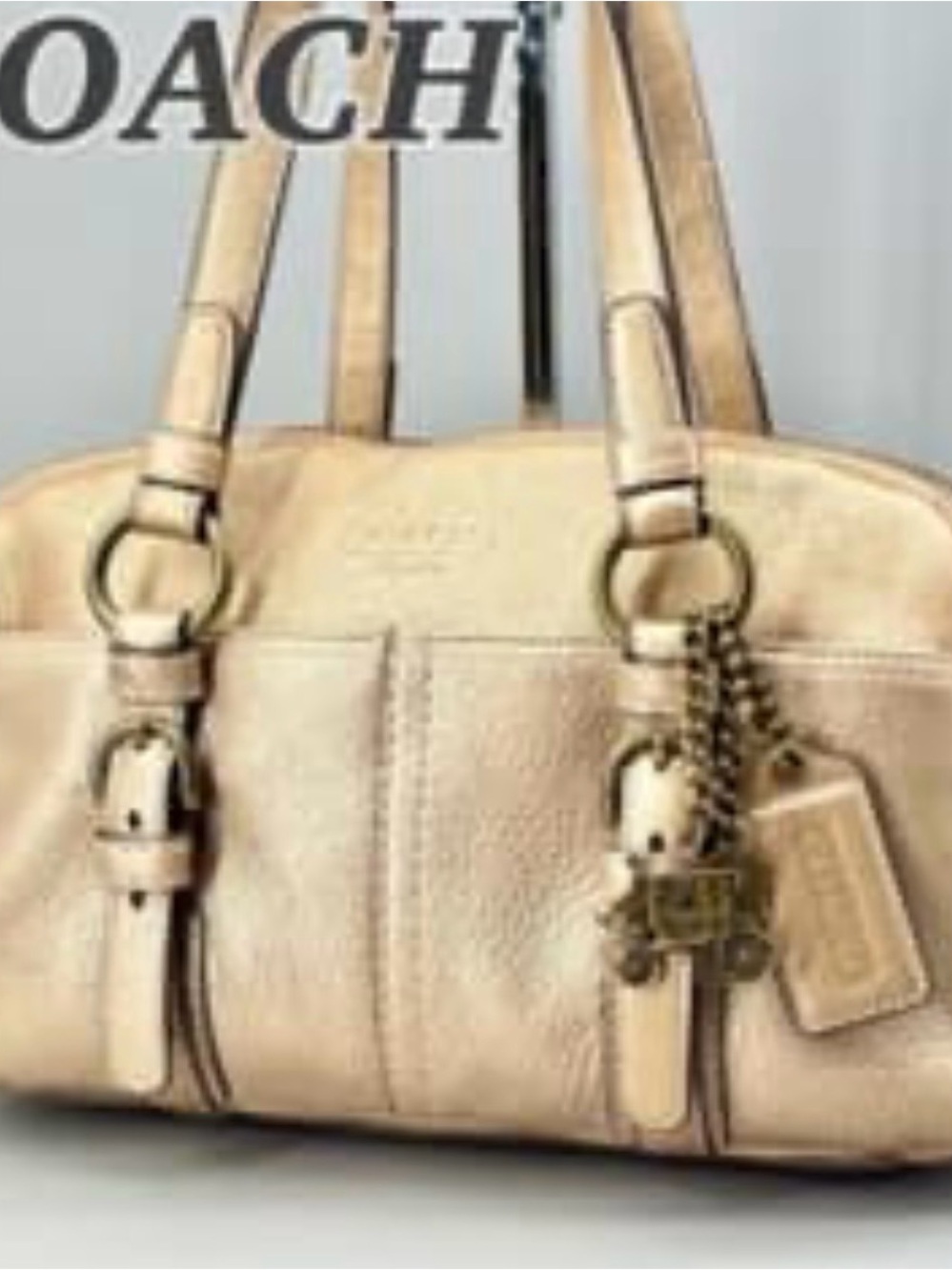 Coach Vintage Bonnie Satchel in metallic gold leather